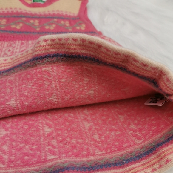 3/6 MONTHS UNITED COLORS OF BENETTON, Wool Sweater Dress EUC B3 - Picture 4 of 6